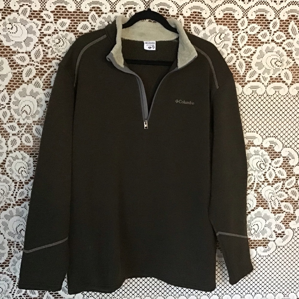 Columbia Men's Olive Zip-Up Sweater